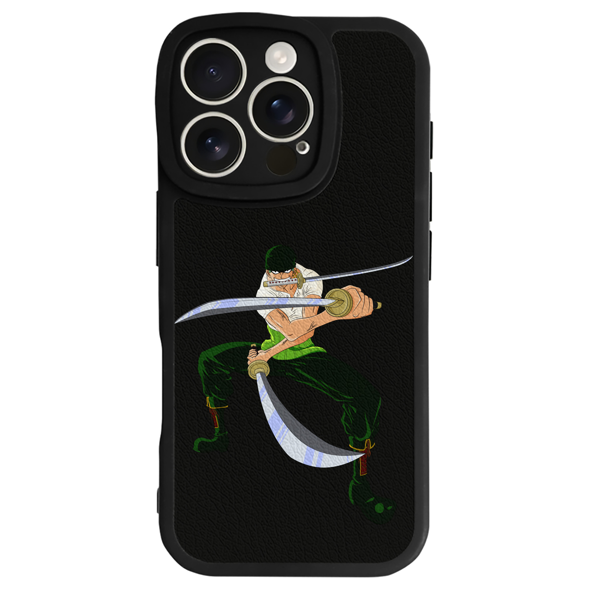 （画像用） ワンピース ロロノア・ゾロ ONE PIECE Roronoa Zoro 【iPhone 16シリーズ対応】シリコンスマホケース（レザー調） 材質：シリコン